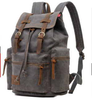 Large Capacity Canvas Backpack for 15.6” Laptop