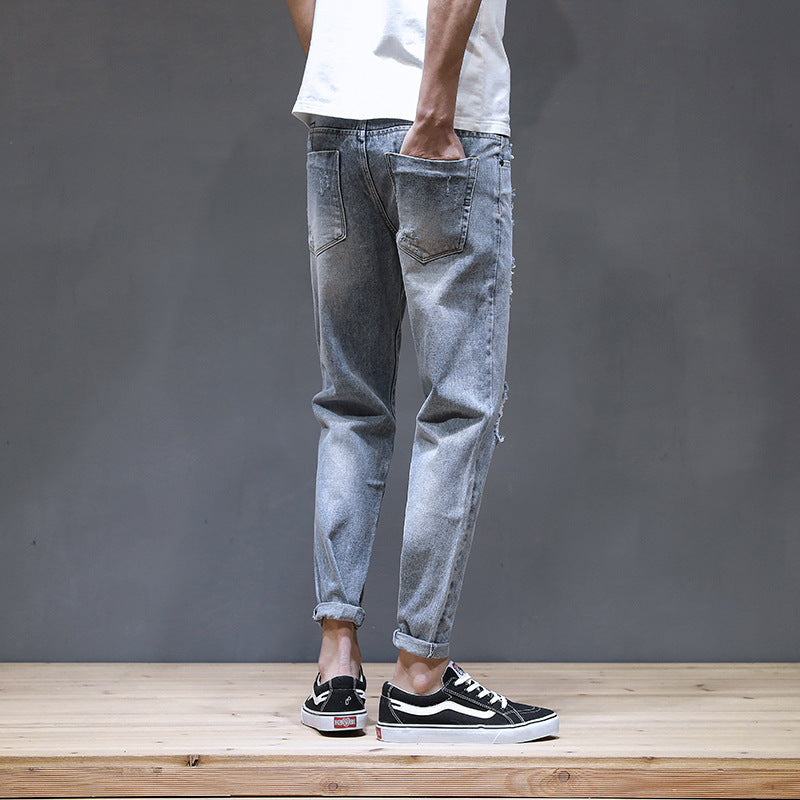 Casual Ripped Men's Streetwear Pants