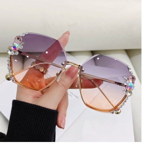 Luxury Sparkle Frameless Sunglasses – UV400 Glam Protection