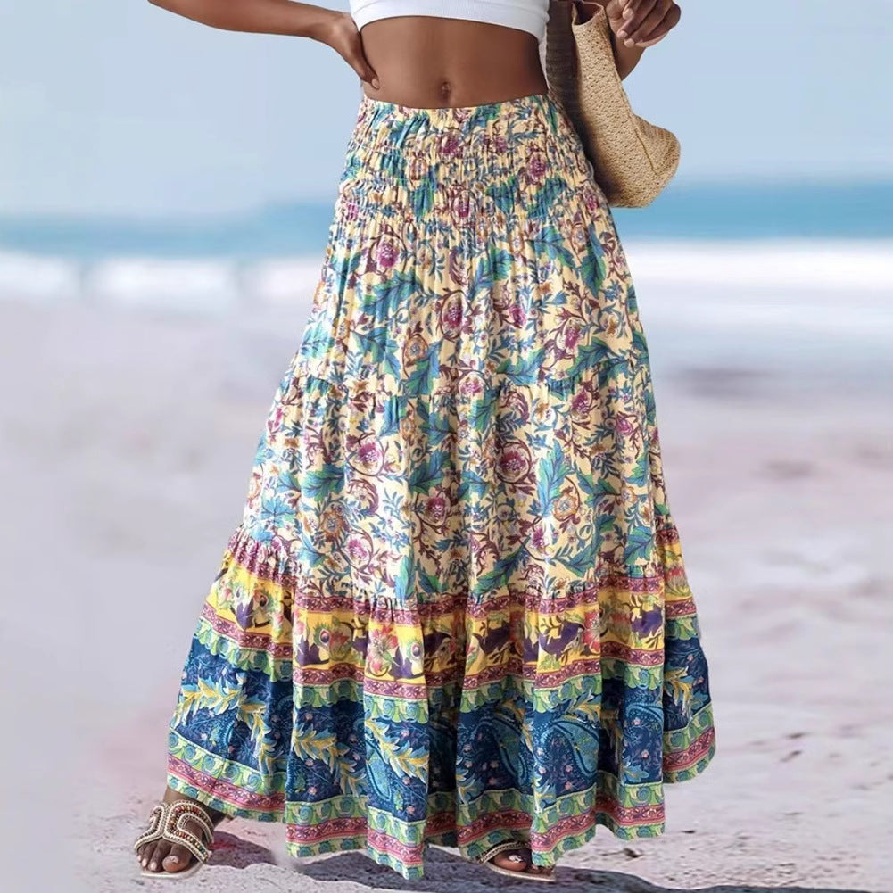 Summer Fashion Suspenders Sexy Backless Tube Top Swing Skirt