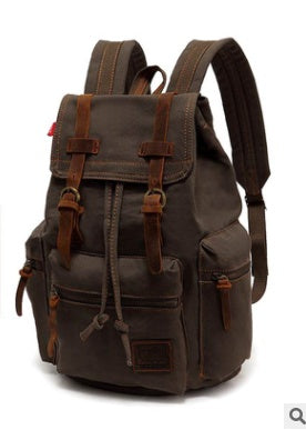 Large Capacity Canvas Backpack for 15.6” Laptop