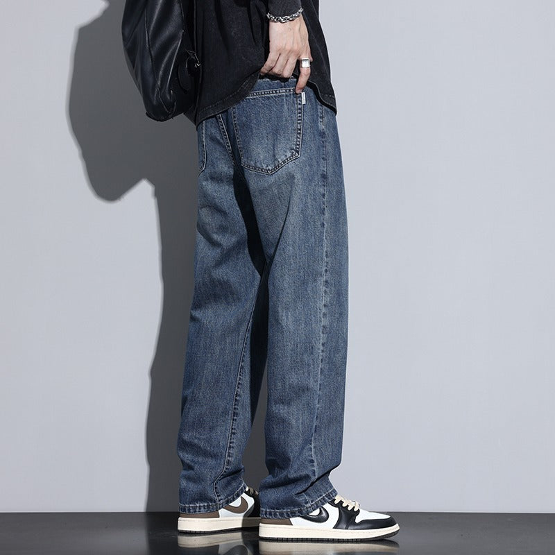 Men’s Retro Straight Leg High Street Pants