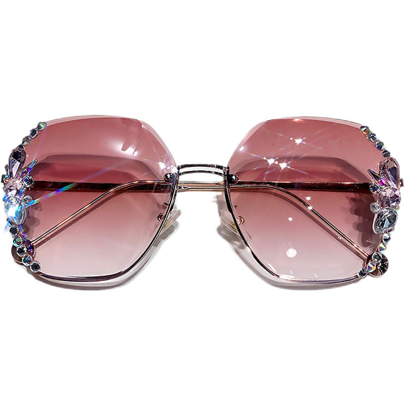 Luxury Sparkle Frameless Sunglasses – UV400 Glam Protection