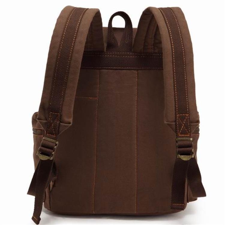 Brown backpack on
