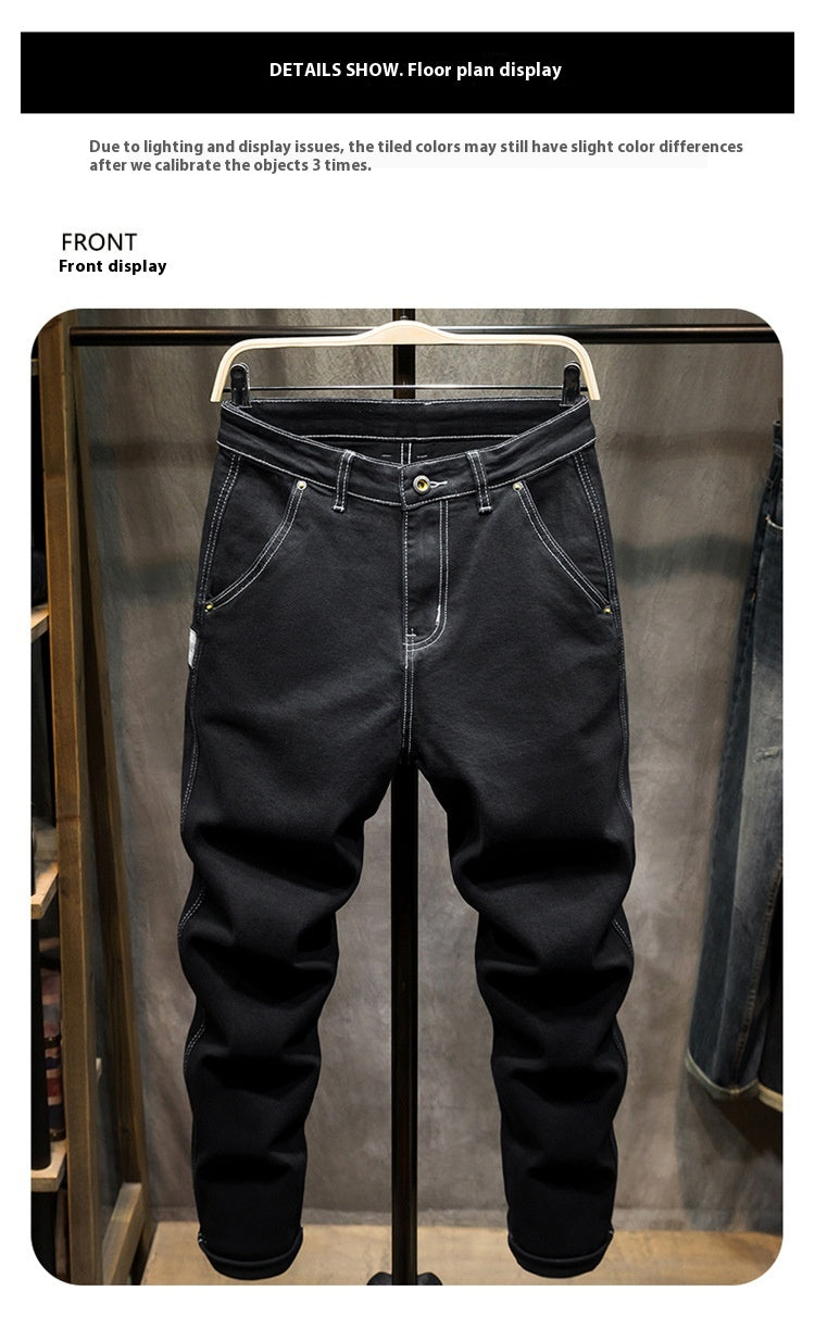 Men’s Premium Diagonal Pocket Casual Jeans