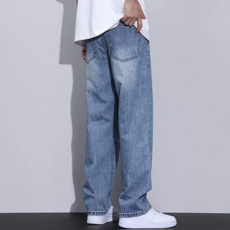 Men’s Retro Straight Leg High Street Pants