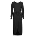 Round Neck Loose Long Sleeve Irregular Dress