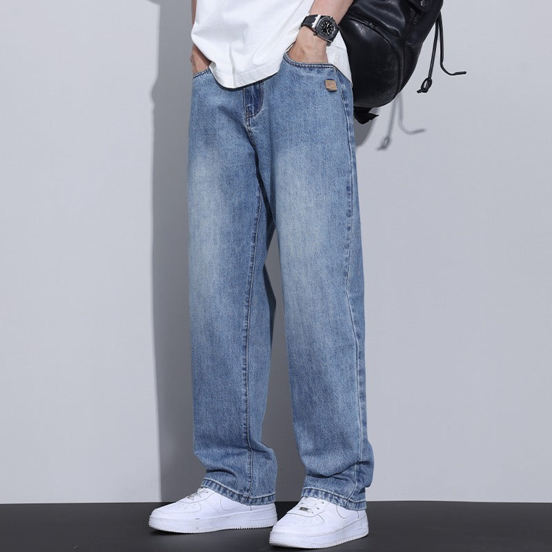 Men’s Retro Straight Leg High Street Pants