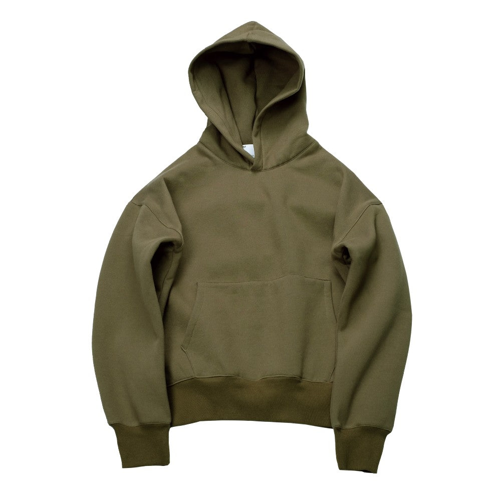 Green hoodie on a white background