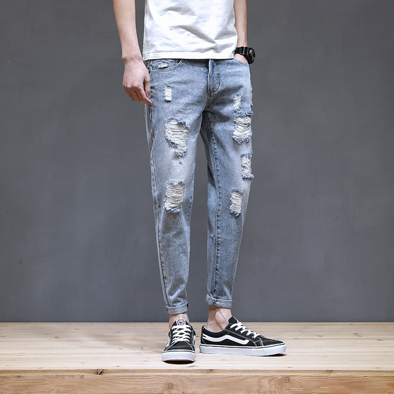 Casual Ripped Men's Streetwear Pants