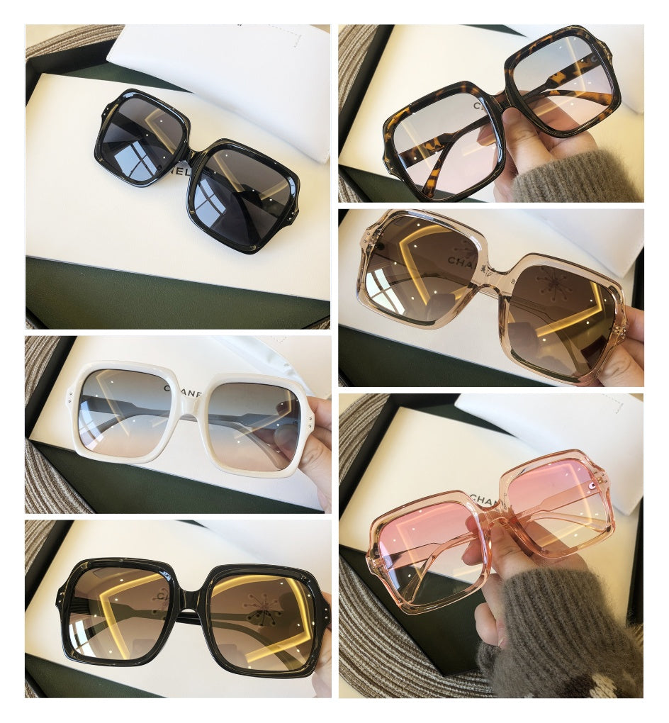 Retro White Frame Korean Sunglasses